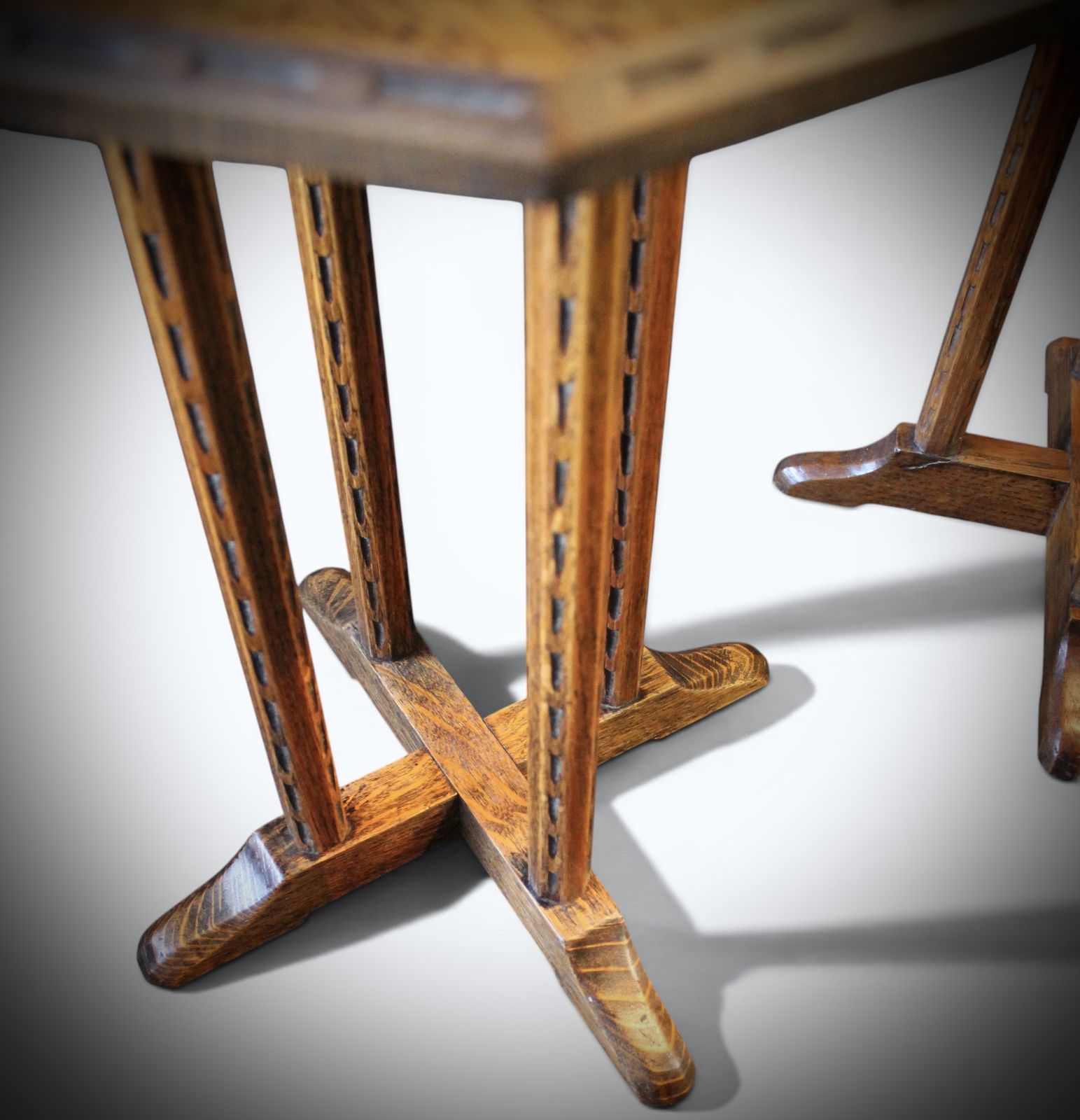 Cotswold School Pair Of Wine Tables In Oak photo 1500.0