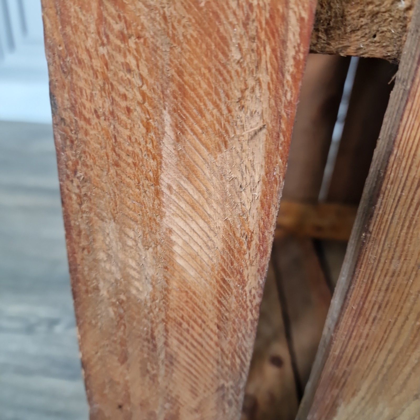 photo for sale Vintage Wooden Crate Shelf Wall Display Rustic Pine Storage Box Upcycle Retro