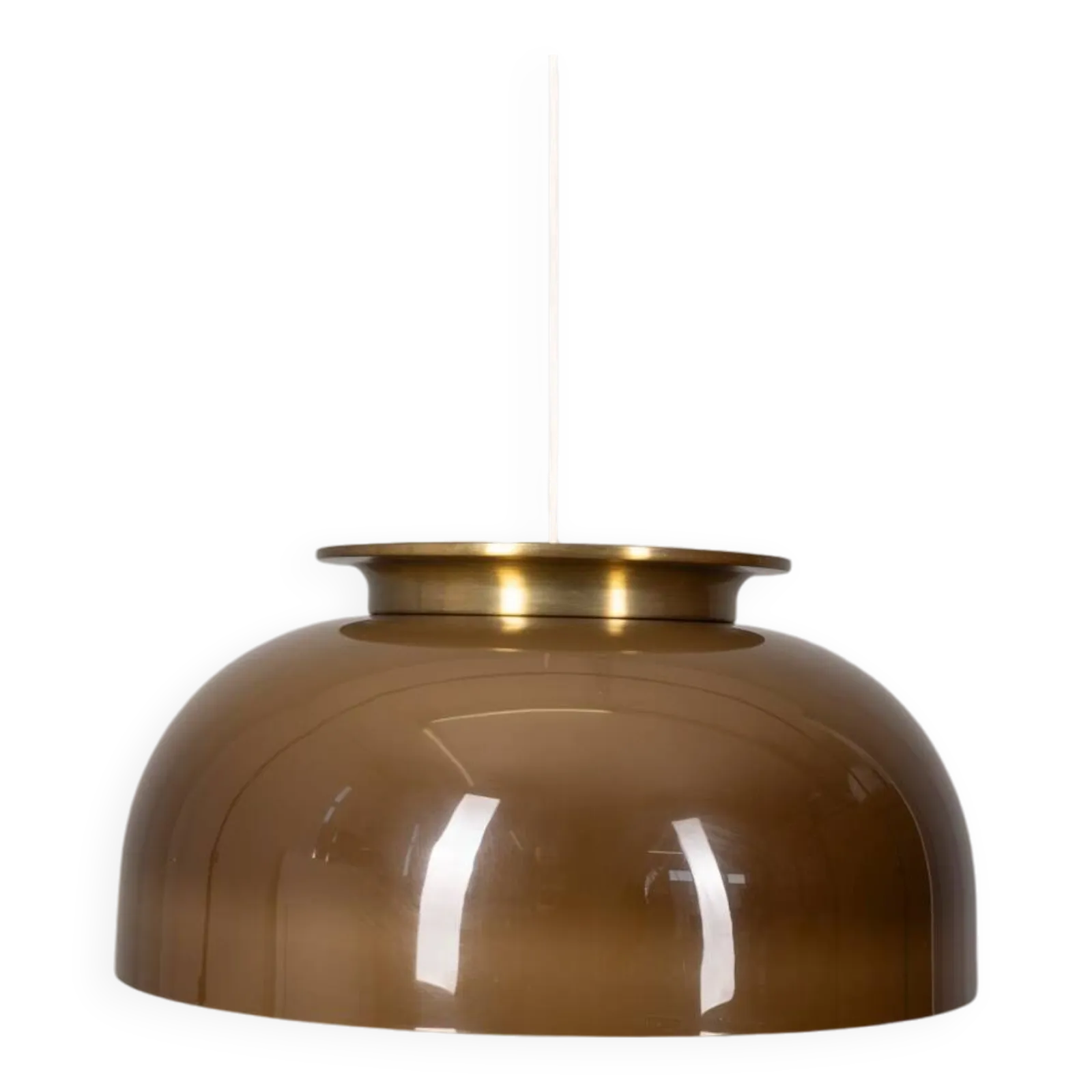 Vintage 1970s Brown Plastic Chandelier, Designed By Massoni For Harvey Guzzini