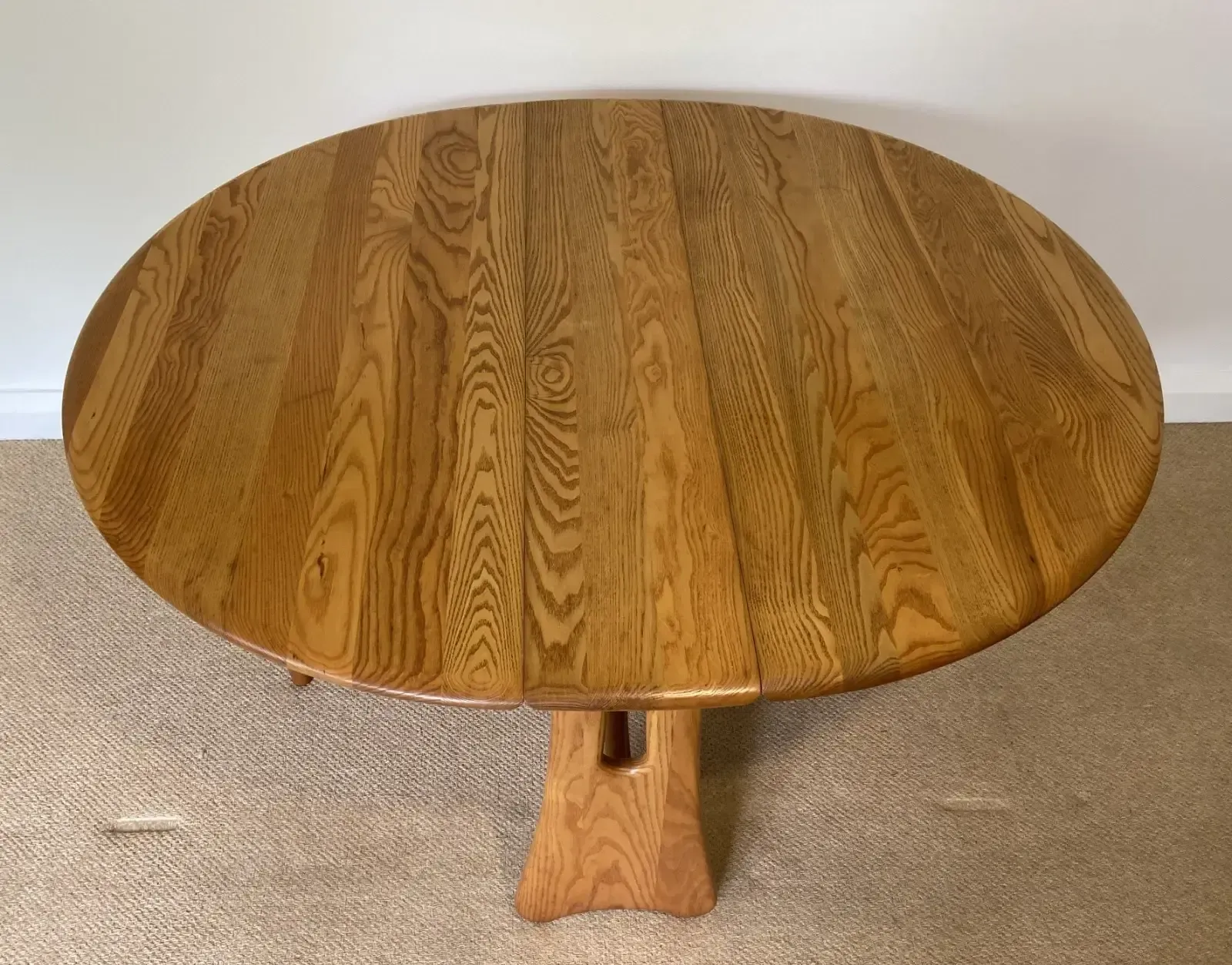 photo for sale Mid Century Blonde Ercol 1156 Windsor Gate Leg Drop Leaf Kitchen/Dining Table