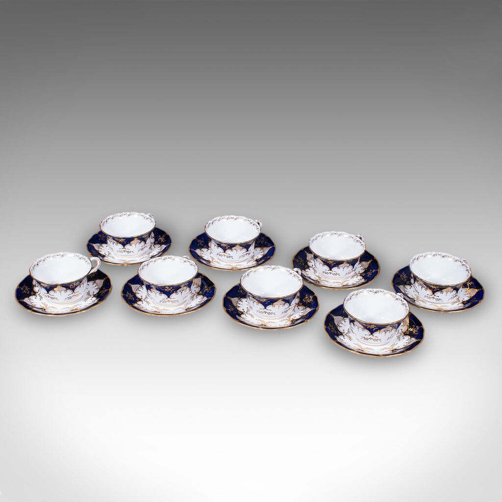 28 Piece Antique 8 Person Afternoon Tea And Tiffin Set English Ceramic Victorian photo furniture