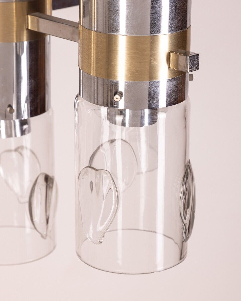 Sicolari 1970s Metal And Glass Chandelier photo furniture