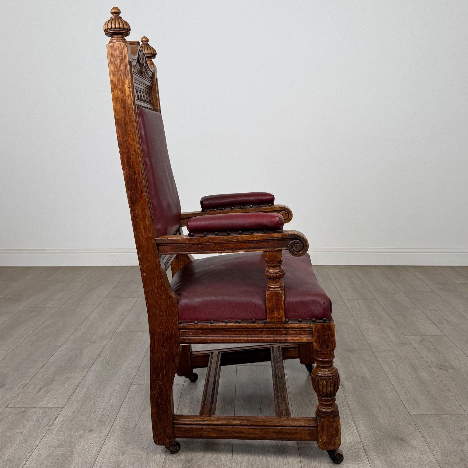 Antique 20th Century Edwardian Armchair In Oak ( Af 5833 ) photo vinterior