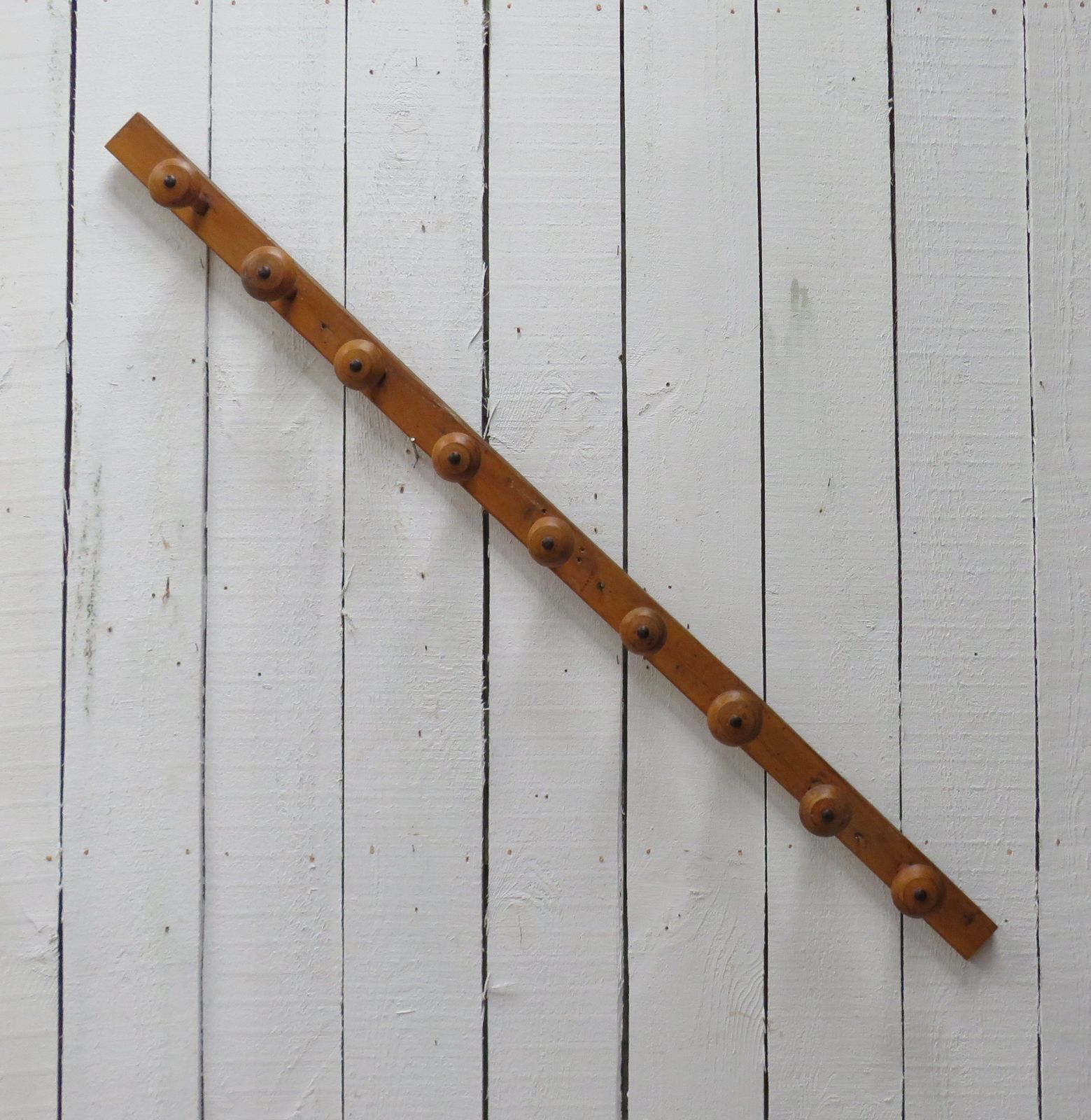 Long Set Of Antique Faux Bamboo Coat Hooks photo furniture