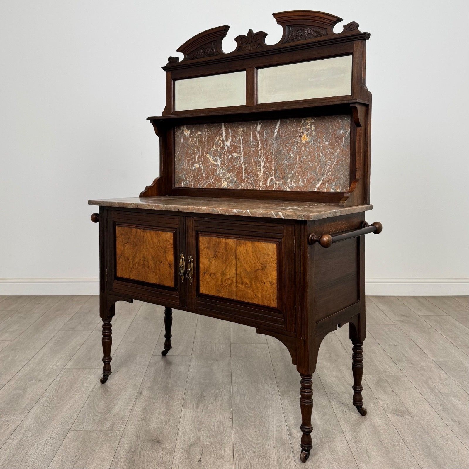 Antique 20th Century Edwardian Washstand In Walnut ( Af 5824 ) photo for sale