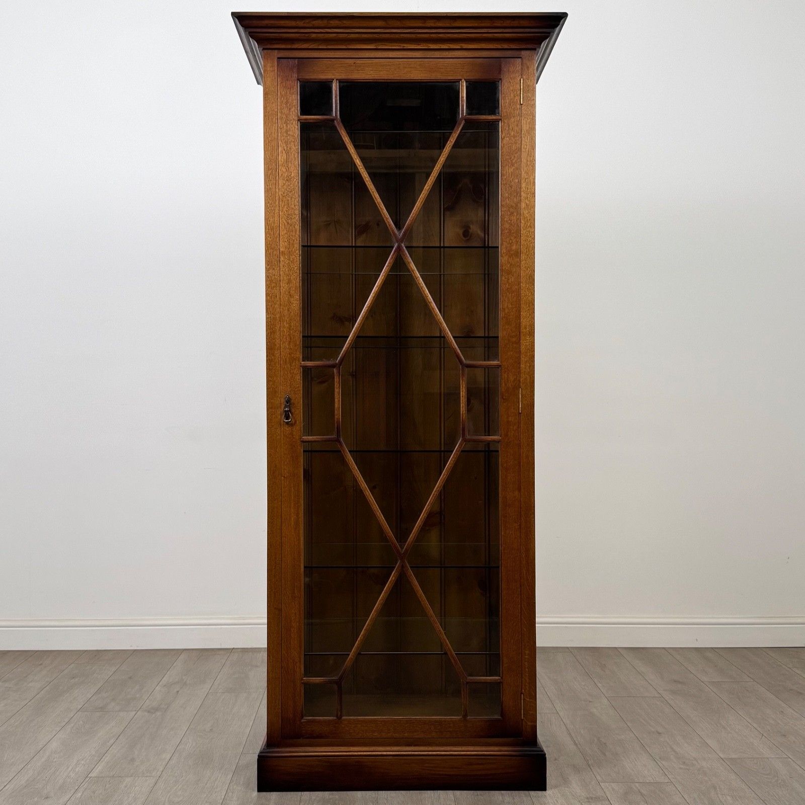 Antique 20th Century Glazed Display Cabinet In Oak ( Af 5845 ) photo furniture