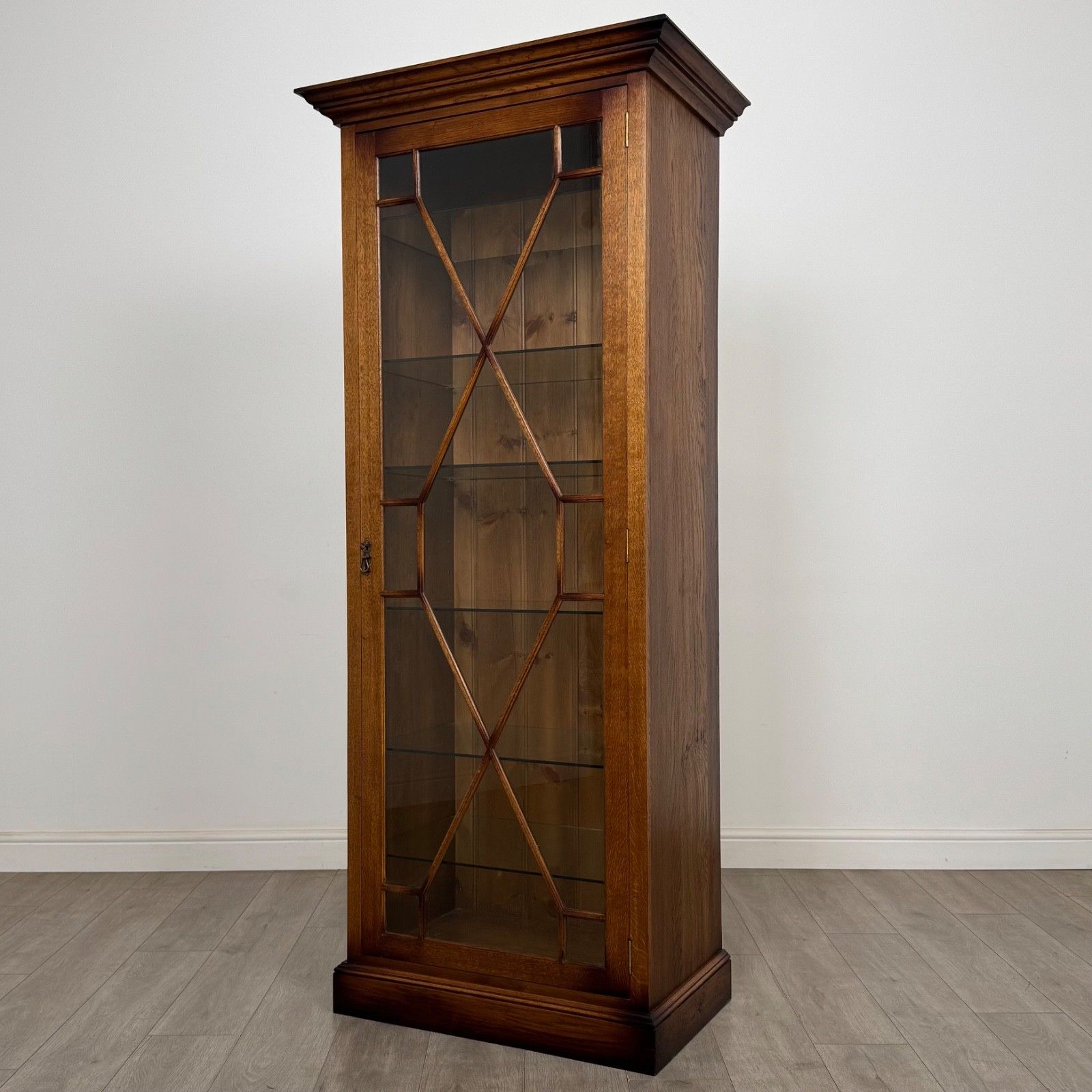 Antique 20th Century Glazed Display Cabinet In Oak ( Af 5845 ) photo Furniture
