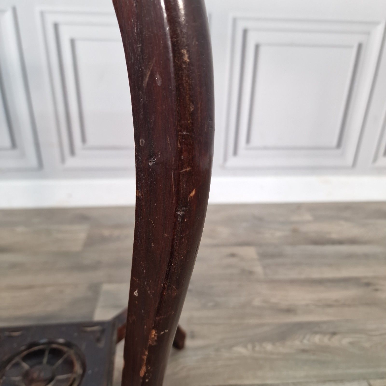 Antique Carved Hall Table Wooden Plant Stand Jardiniere Mahogany 2 Tier photo vintage