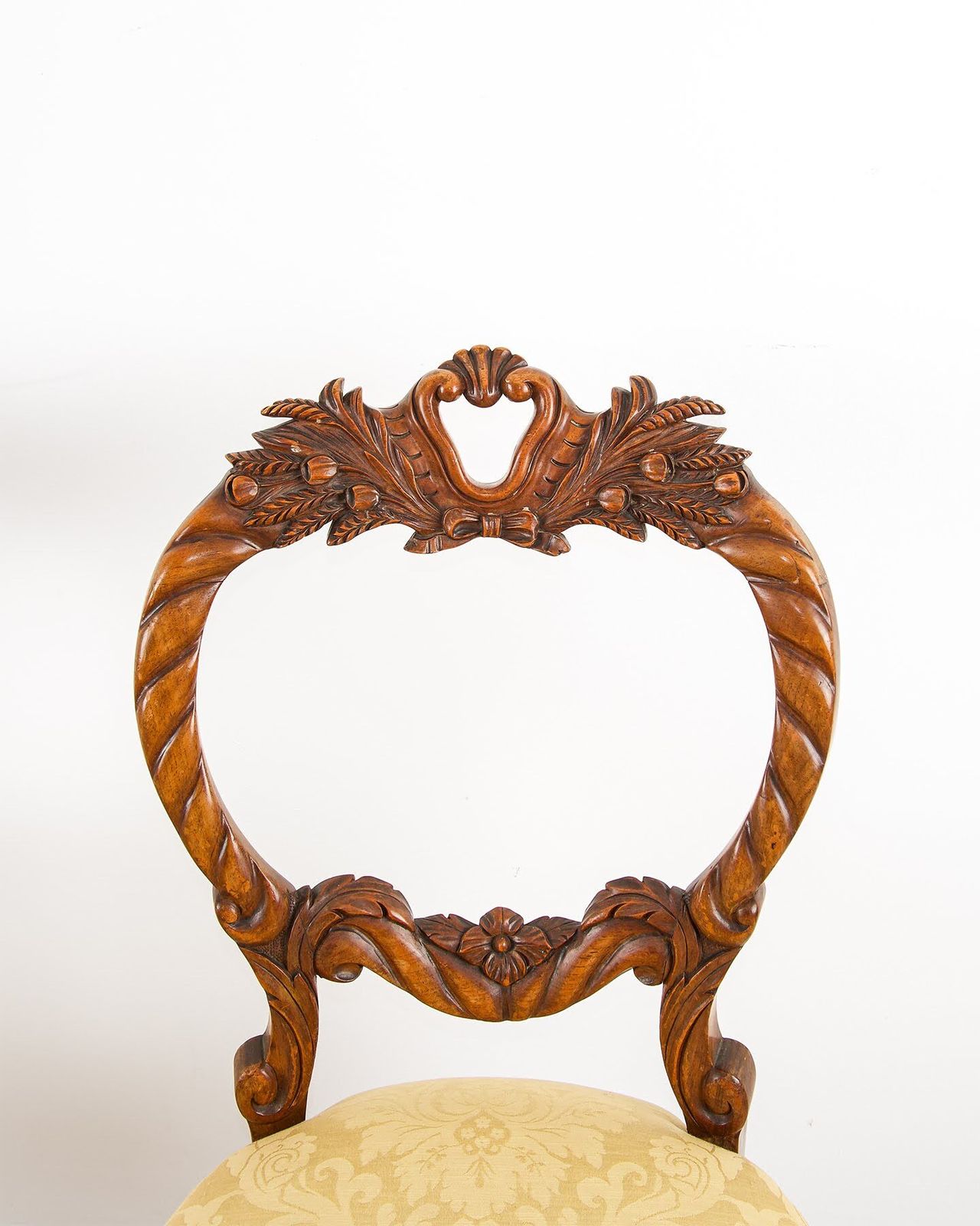 Set Of Six Victorian Carved Walnut Balloon Back Dining Chairs photo Furniture