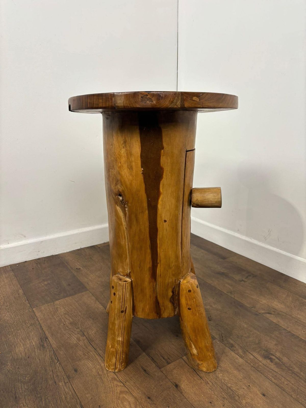 Rustic Handmade Side Table photo vintage