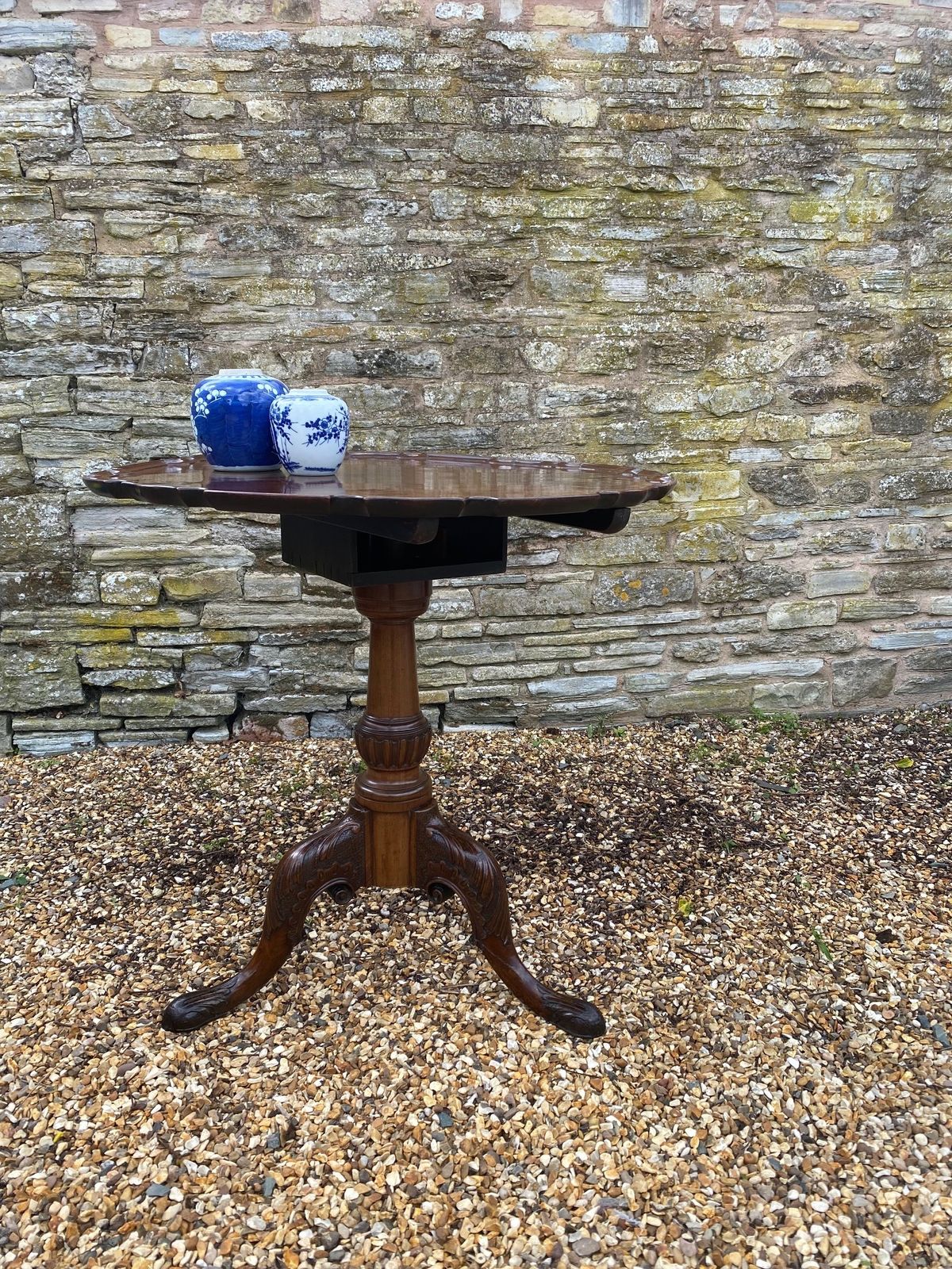 Georgian Pie Crust Edge Mahogany Table photo Furniture