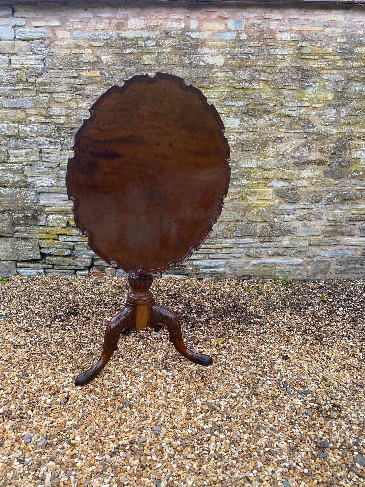 Georgian Pie Crust Edge Mahogany Table photo 675.0
