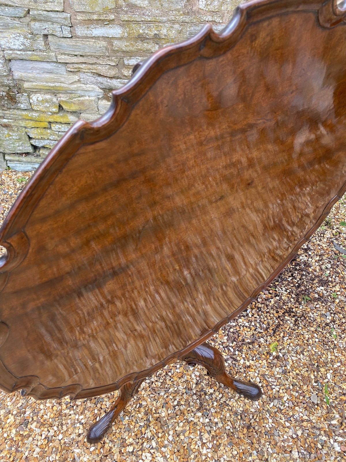 Furniture Georgian Pie Crust Edge Mahogany Table photo