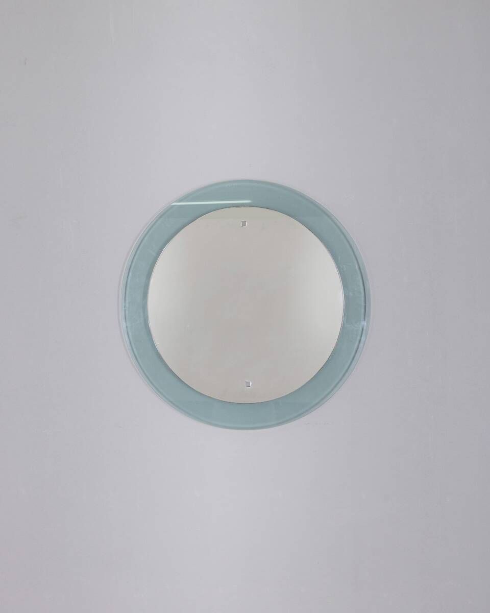 Round Wall Mirror In Smoked Glass, Italy, 1970s photo furniture