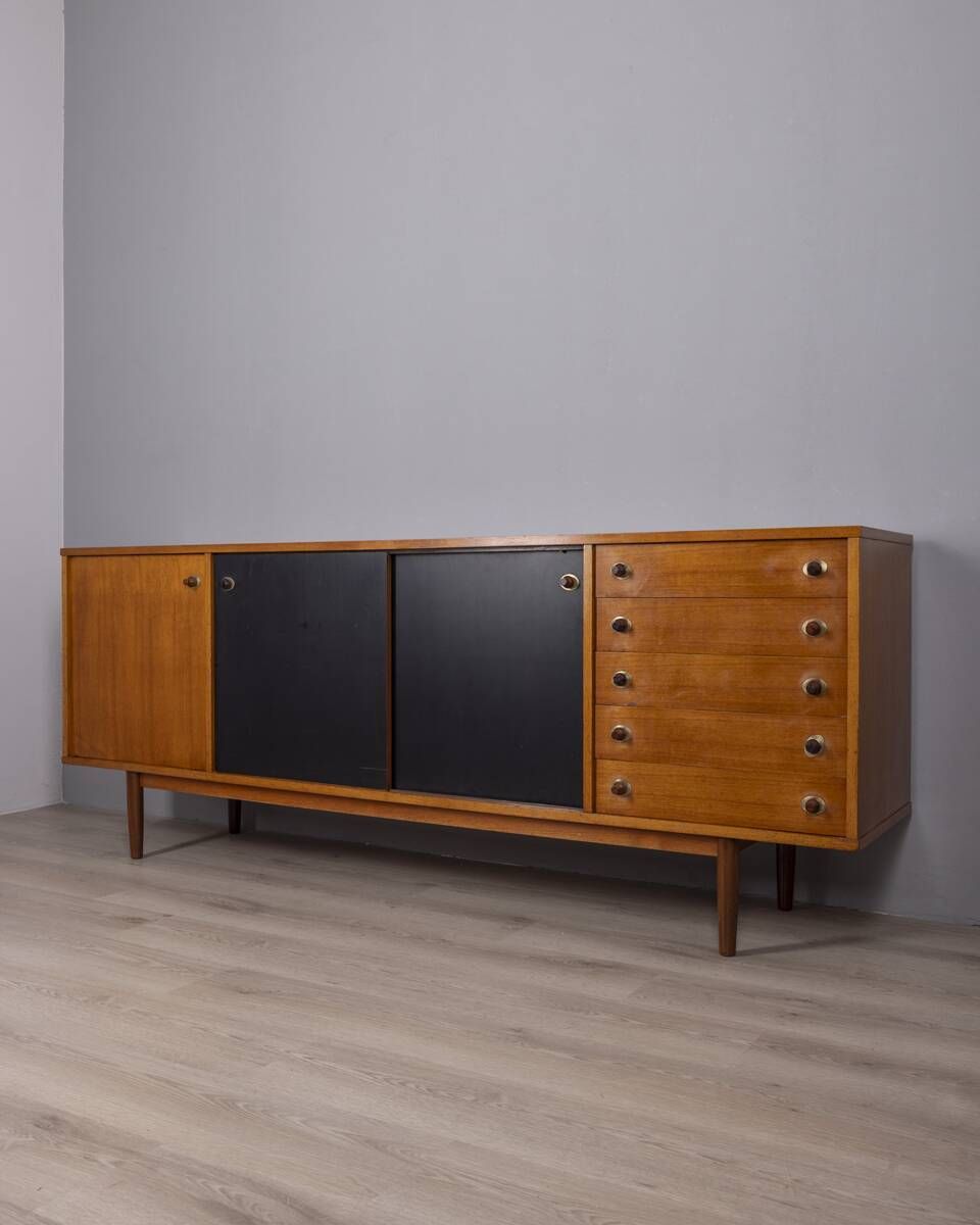 Vintage 1960s Sideboard In Teak Wood By Italian photo Furniture