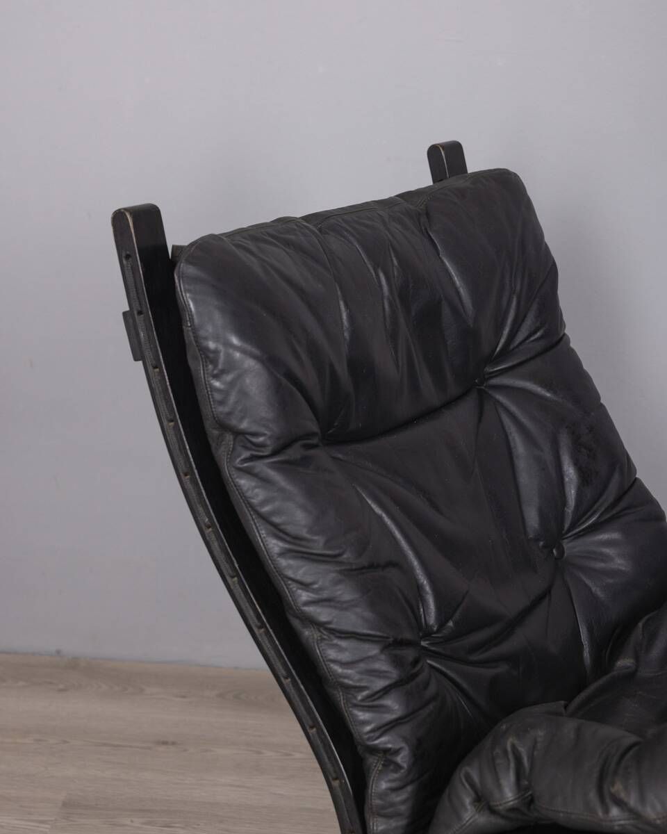 Pair Of Vintage Leather Armchairs From The 1970s, "Siesta", Designed By I. photo vintage
