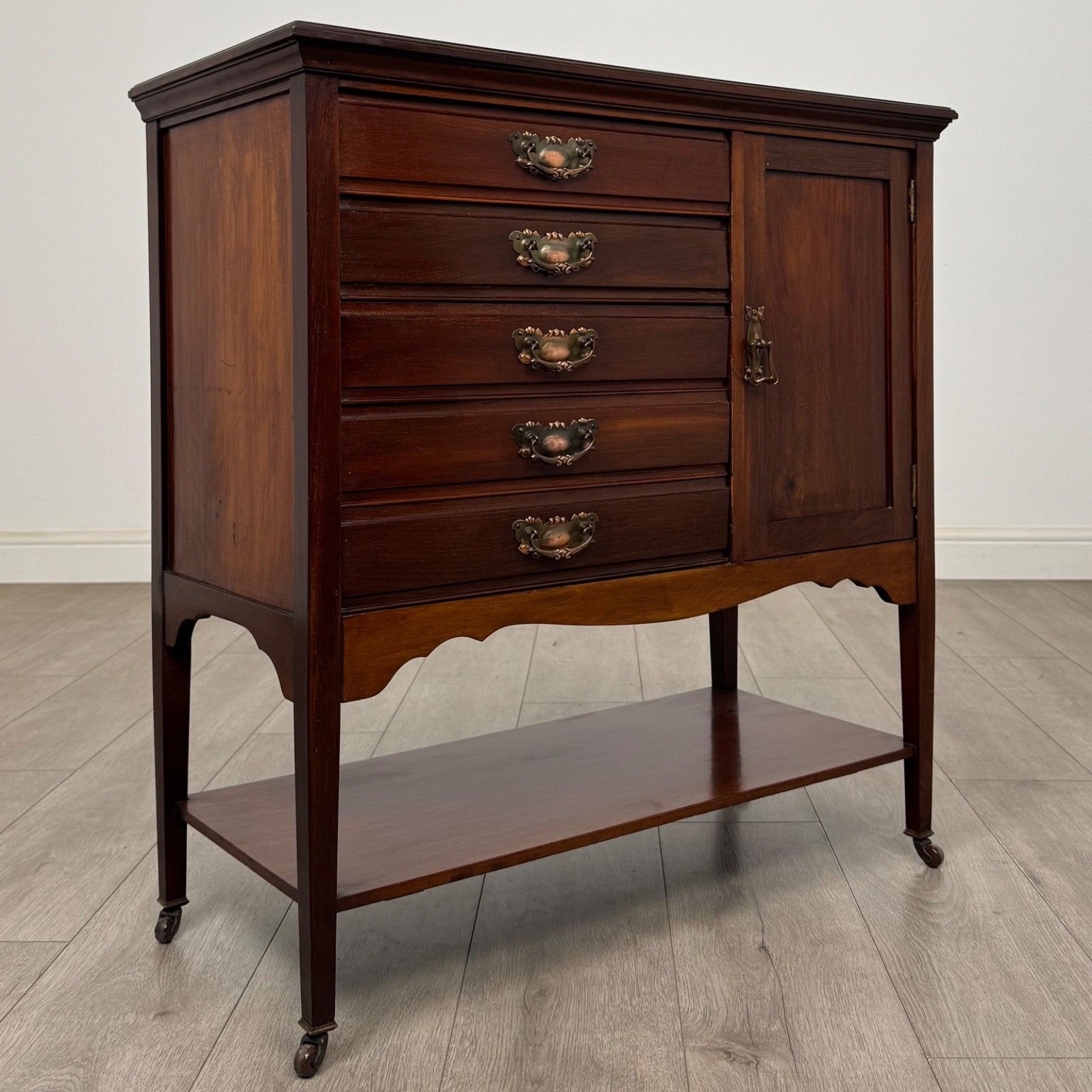 photo furniture Antique 20th Century Edwardian Cabinet In Mahogany ( Af 5857 )