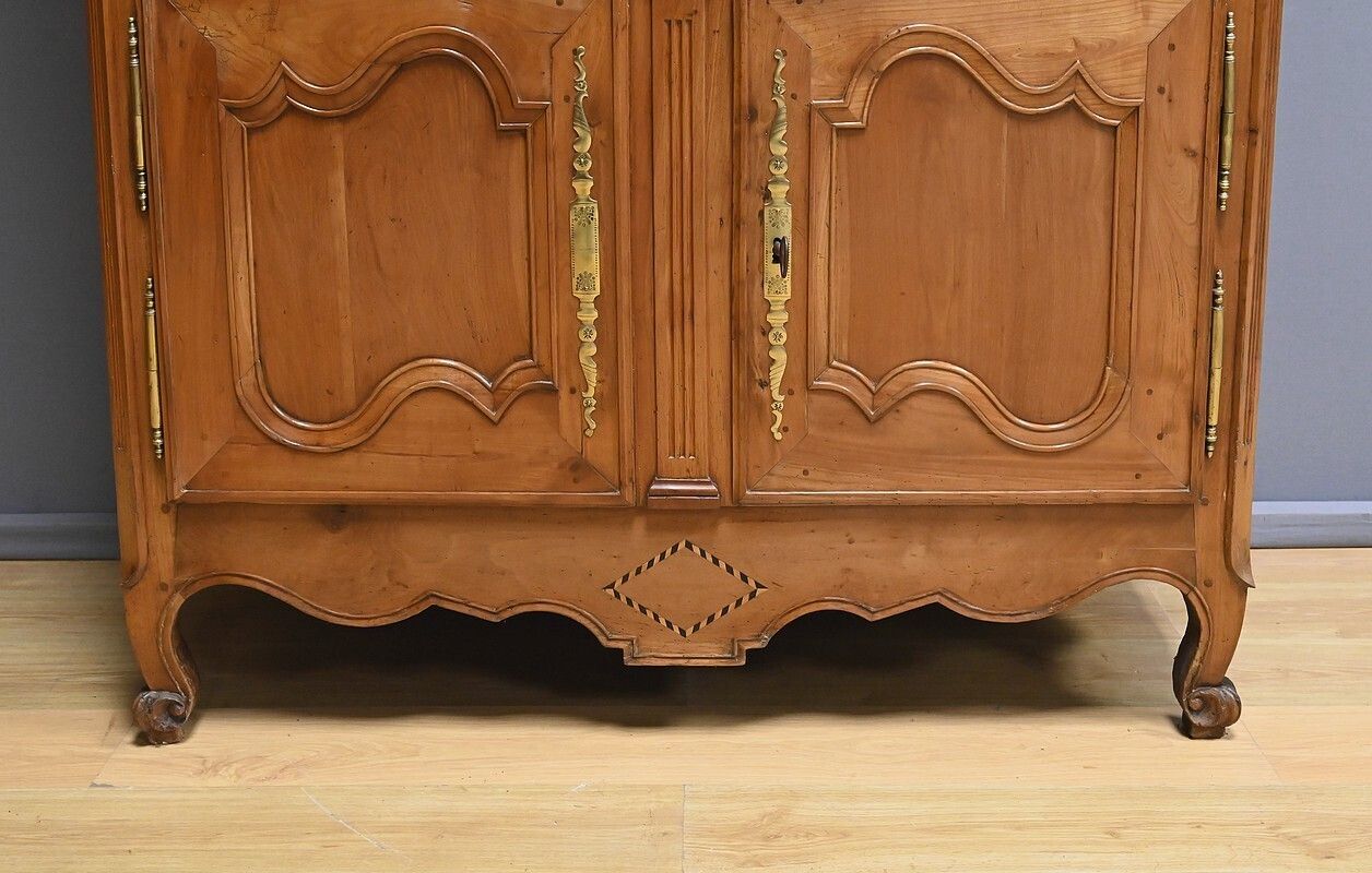 5770.0 Four Door Cherrywood Cabinet, Regional Craftsmanship, Louis XV Style – Early 19th Century photo