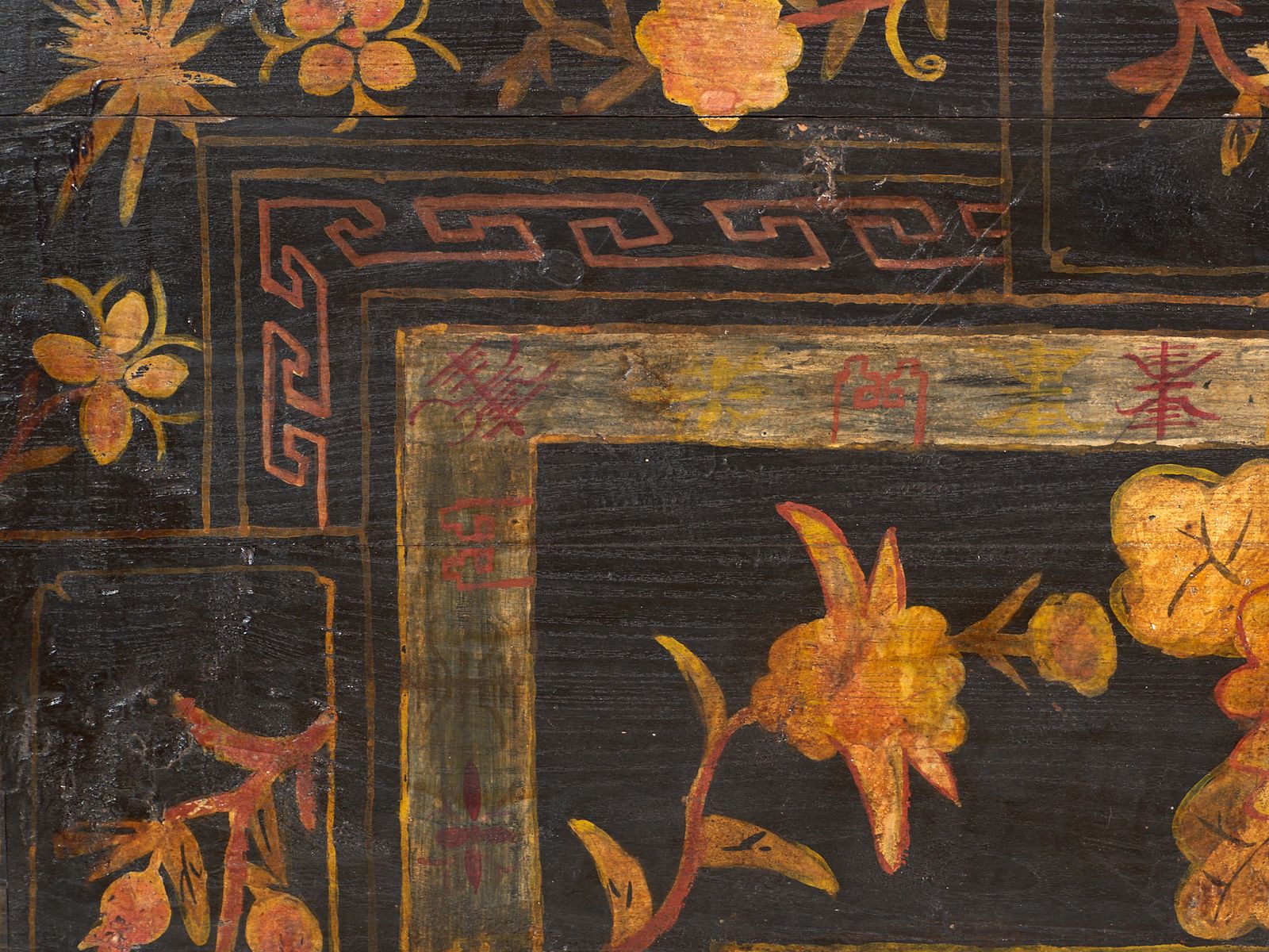 Antique Painted Trunk In Pine Wood – China, Circa 1900 photo buy