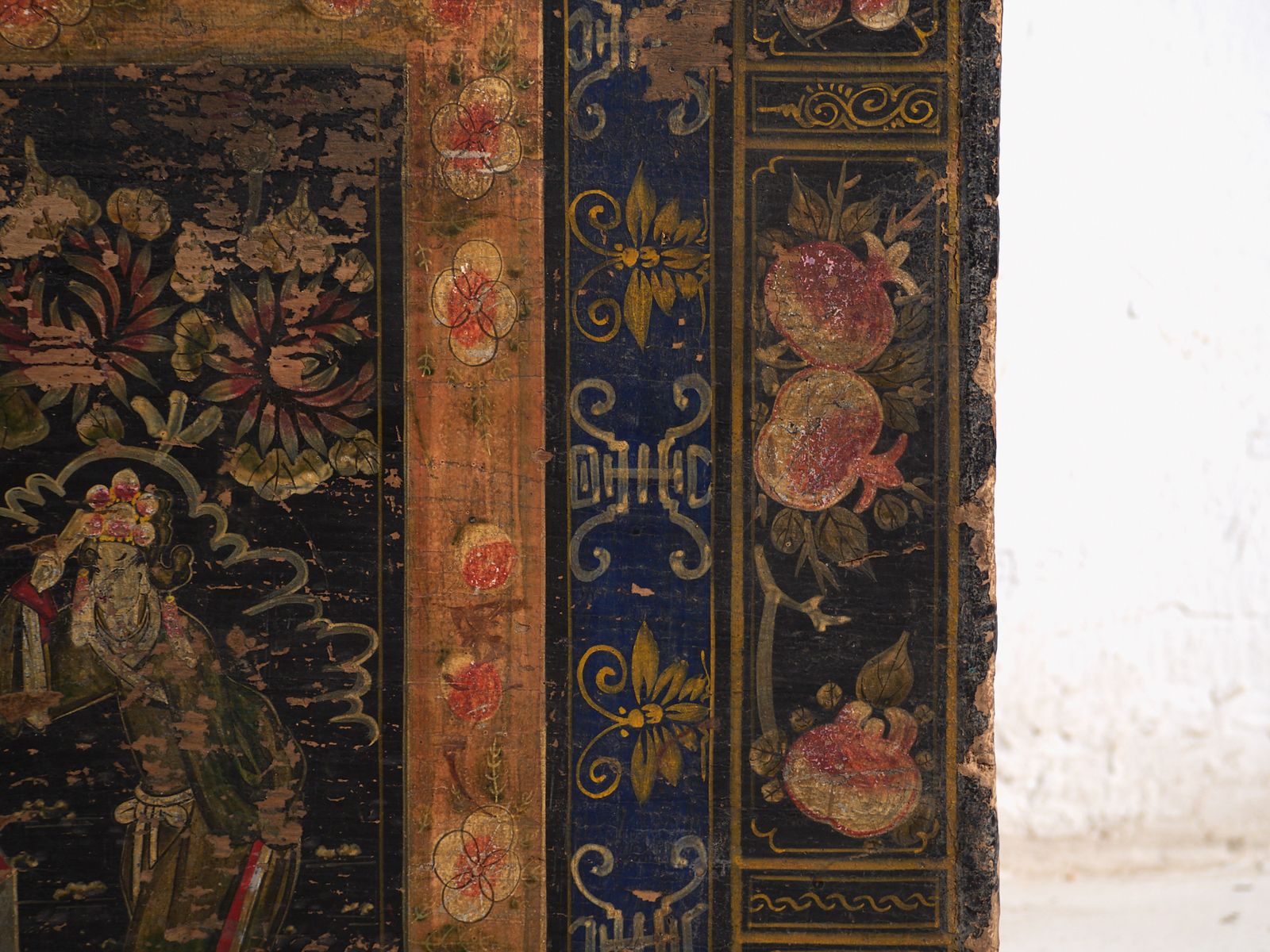 Furniture Antique Painted Trunk In Pine Wood – China, Circa 1900 photo