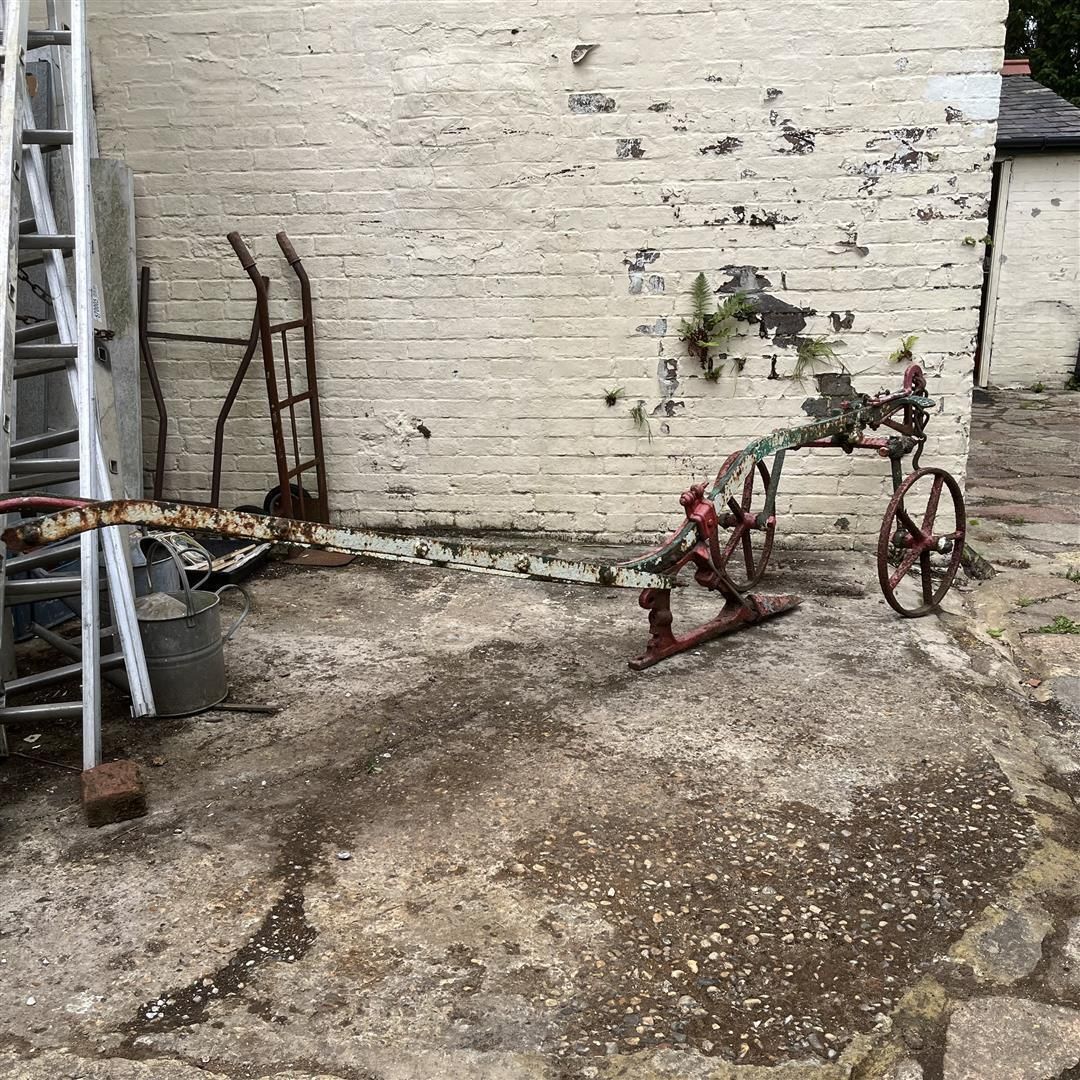 Antique Cast Iron Plough Mephisto By Eh Roberts photo vinterior