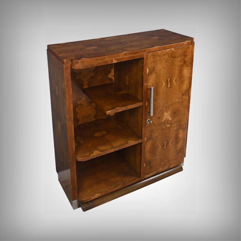 Art Deco Bibus In Elm Burl Veneer – 1940