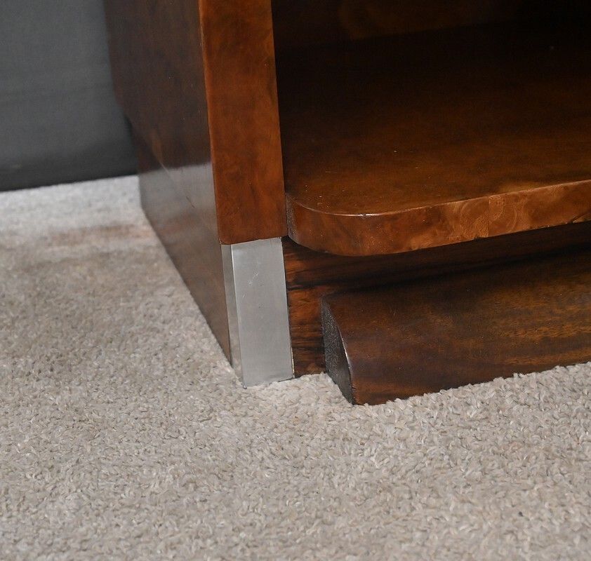 Furniture Art Deco Bibus In Elm Burl Veneer – 1940 photo