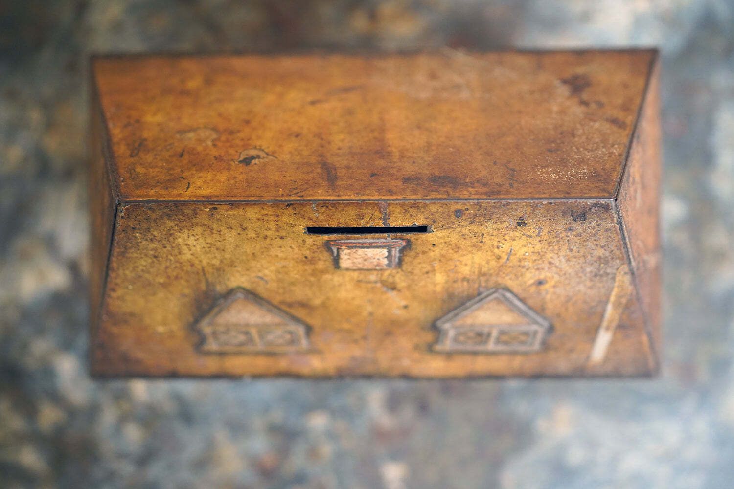 A Charming C.1930s Crawford & Sons Ltd Tin Biscuit Barrel Money Box; 'Bicky House' By Mabel Lucie Attwell photo Home Decor
