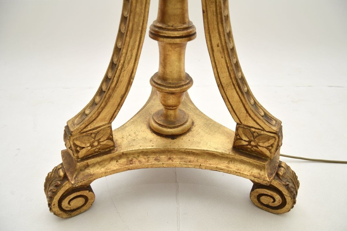 Antique Victorian Gilt Wood Floor Lamp photo 1105.0