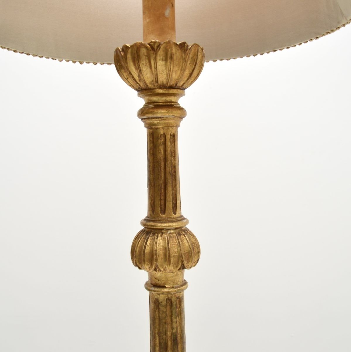 Antique Victorian Gilt Wood Floor Lamp photo buy