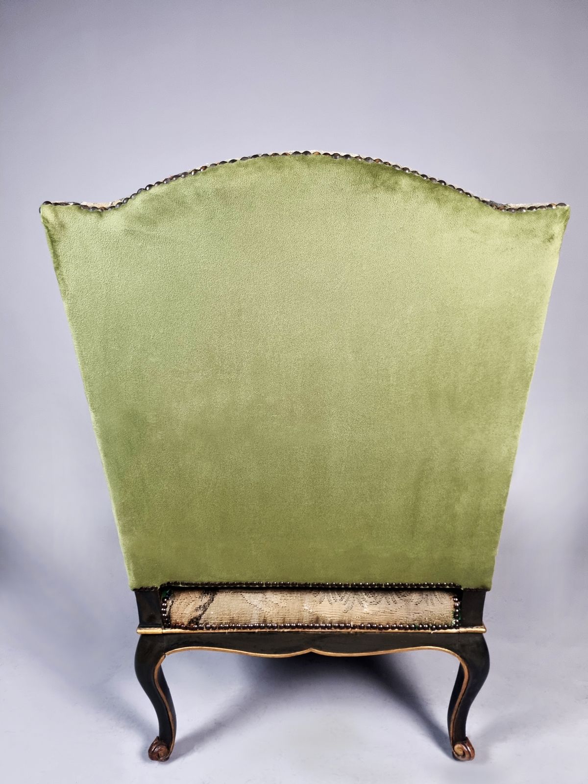 Important George III Period Carved And Painted Gainsborough Chair C. 1760 photo vintage