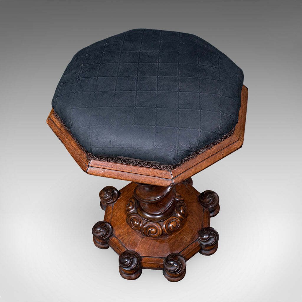 Antique Estate Chapel Organist's Stool, Scottish, Walnut Music Riser, William IV photo buy