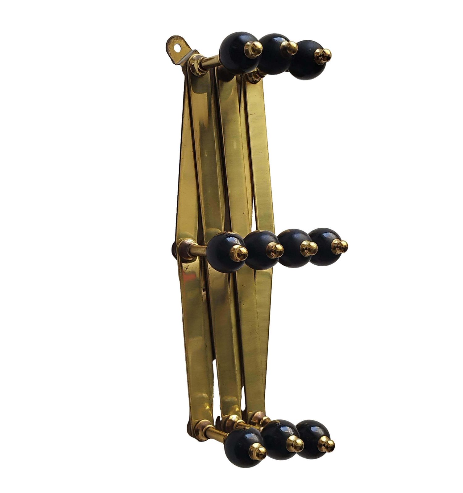 Caccia Dominioni For Azucena Brass  "At4" Coat Rack, Italy 1950s photo Furniture