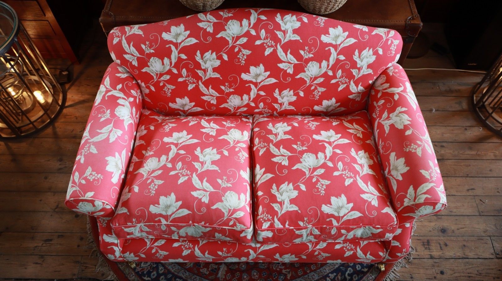 photo furniture Beaumont And Fletcher George Smith Style Small 2 Seater Sofa Crimson Floral 🚚