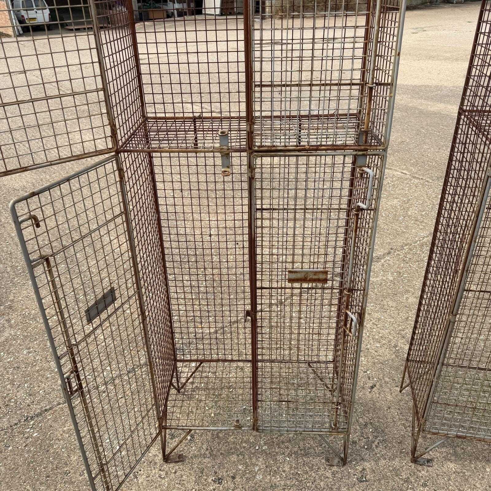 Retro Galvanised 1960s Style Bank Open Lockers 4 Sections Priced Per Locker photo buy