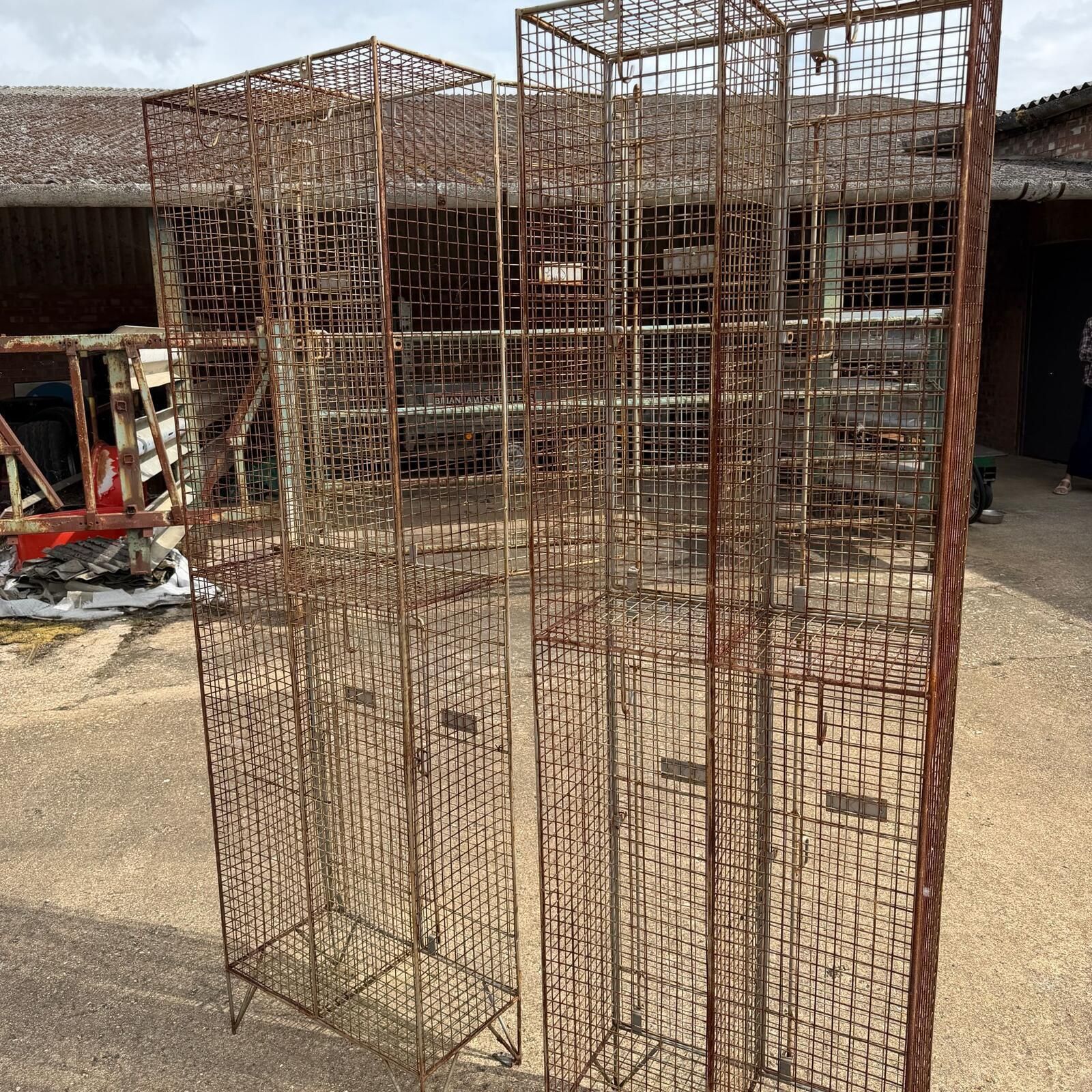 79.0 Retro Galvanised 1960s Style Bank Open Lockers 4 Sections Priced Per Locker photo
