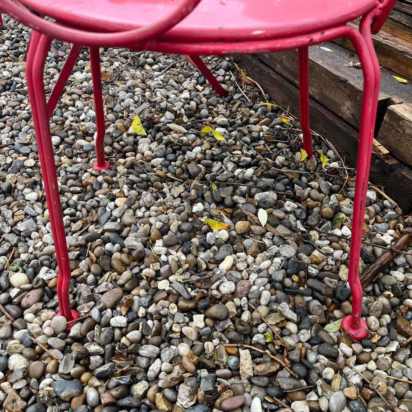 photo for sale Retro Metal Bistro Table And 2 Chairs Garden Patio Conservatory Great Patina