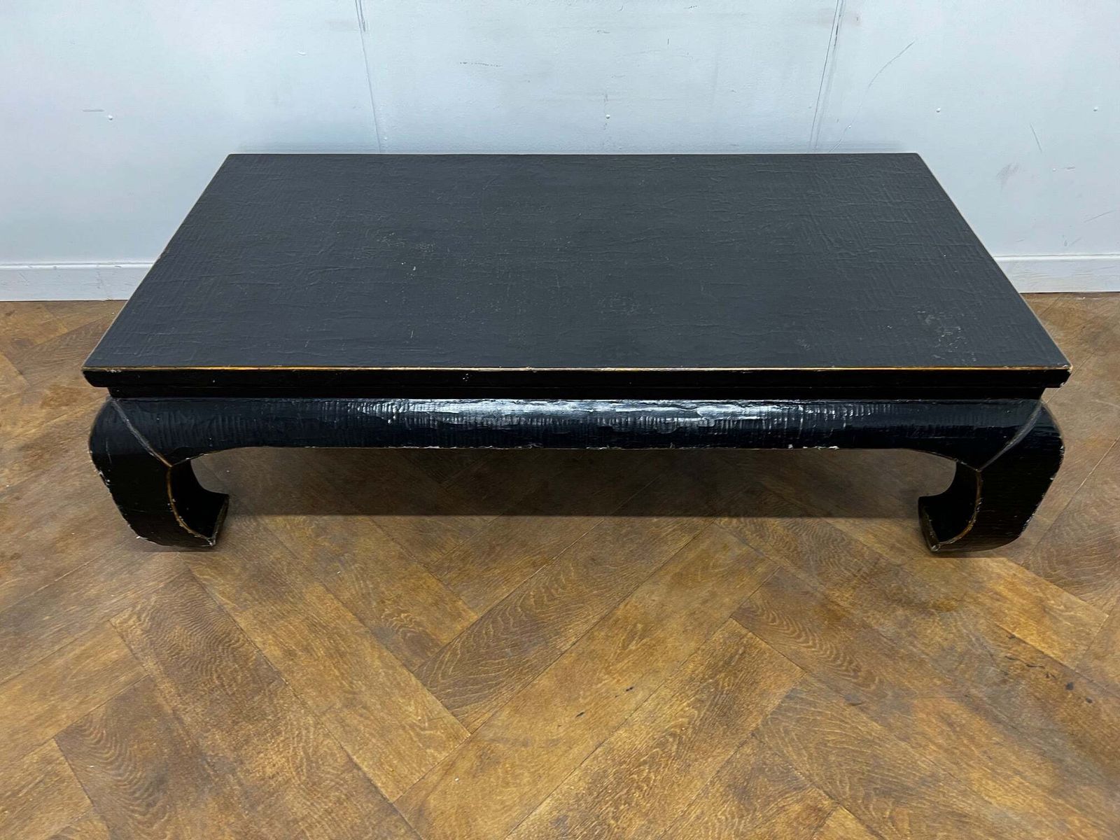 Antique Chinese Black Low Coffee Table photo for sale