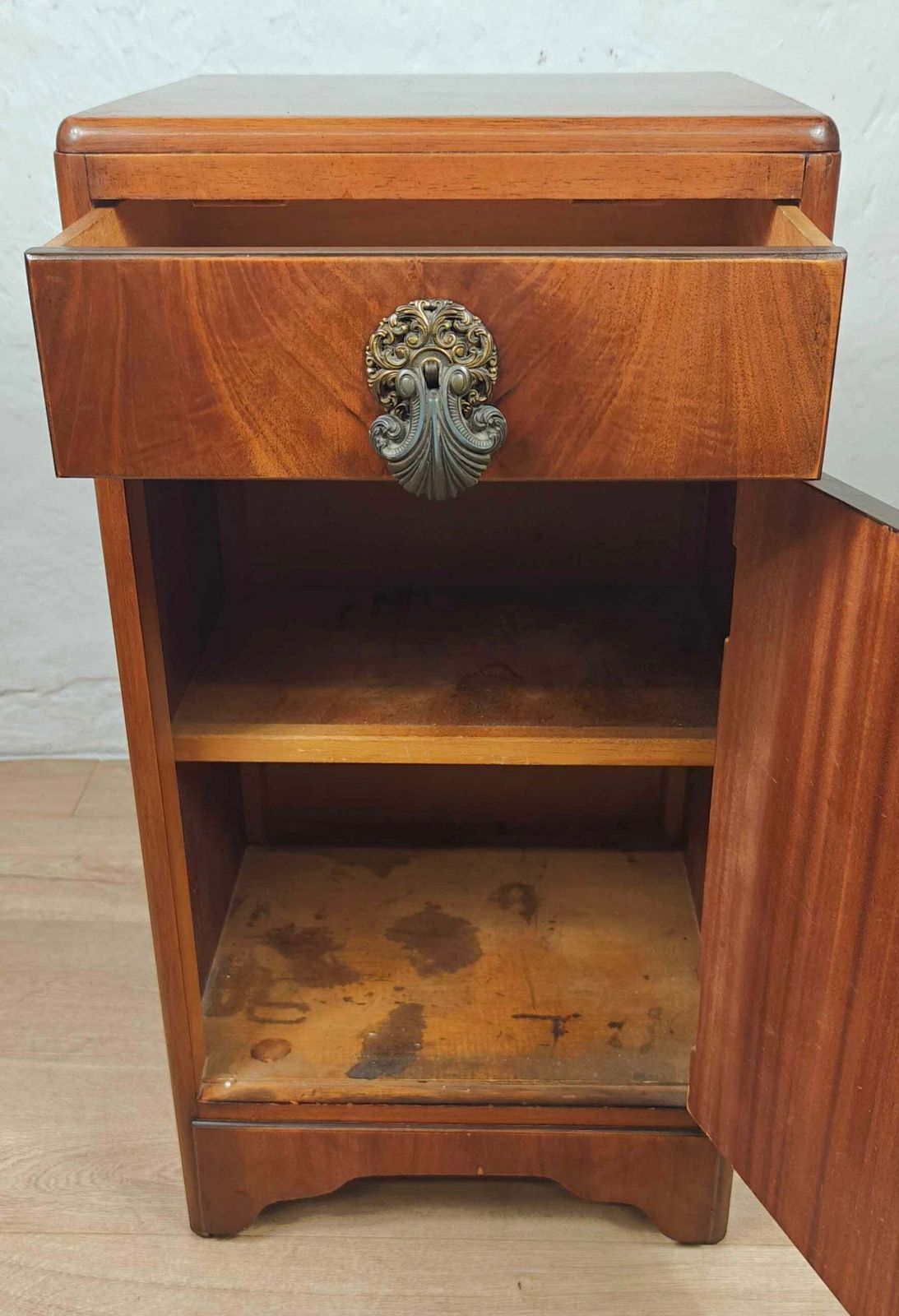 Vintage Bedside Cabinet B&E Furniture Walnut Mid 20th Century photo furniture