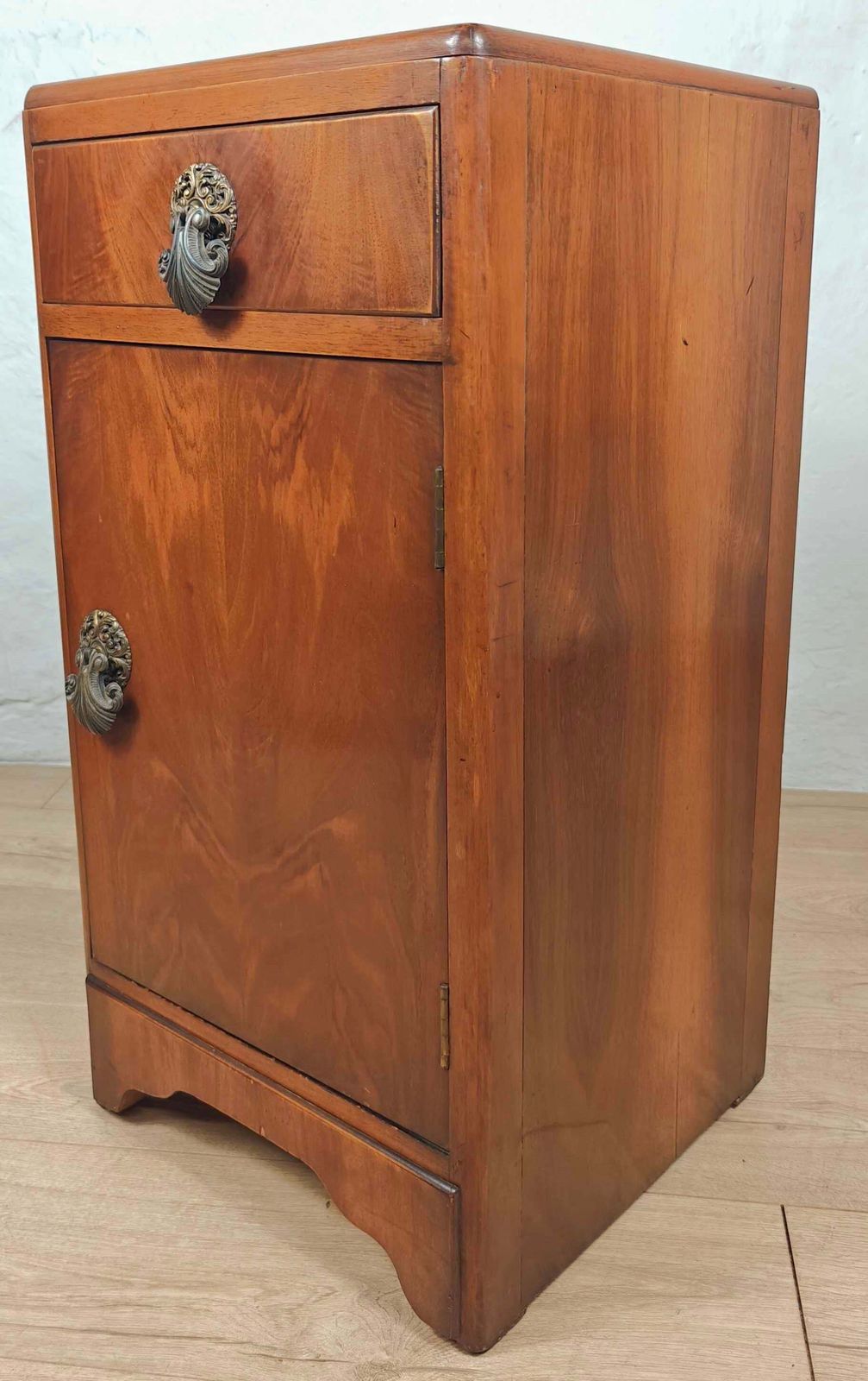 Vintage Bedside Cabinet B&E Furniture Walnut Mid 20th Century photo for sale