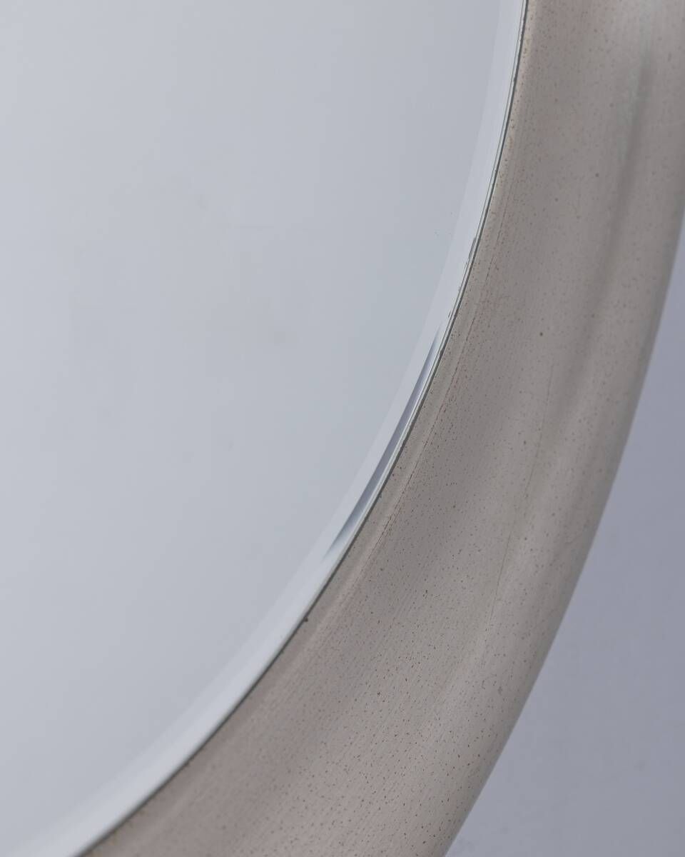 Vintage 1960s Round Wall Mirror In Metal By Goffredo Reggiani photo vinterior