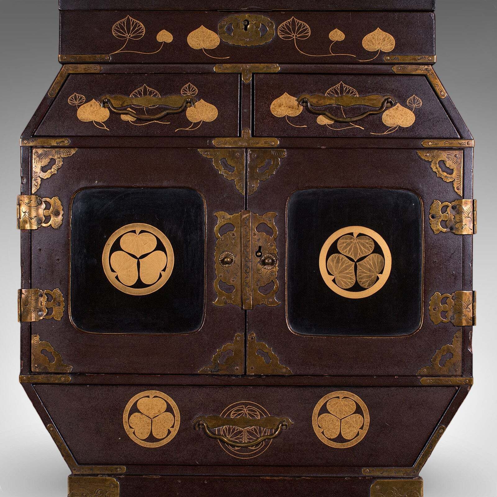 Home Decor Antique Meiji Table Box, Japanese, Lacquered, Loose Leaf Tea Case, Victorian photo