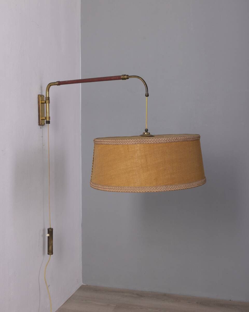 photo buy 1950s Vintage Adjustable Brass Wall Lamp Italian Design