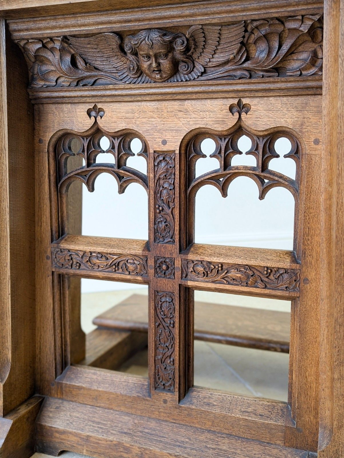 Antique Victorian Gothic Revival Oak Prie Dieu C.1890 photo buy