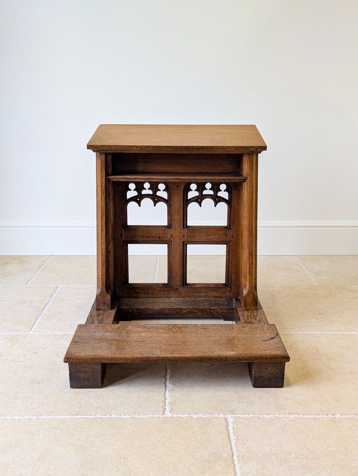 photo furniture Antique Victorian Gothic Revival Oak Prie Dieu C.1890