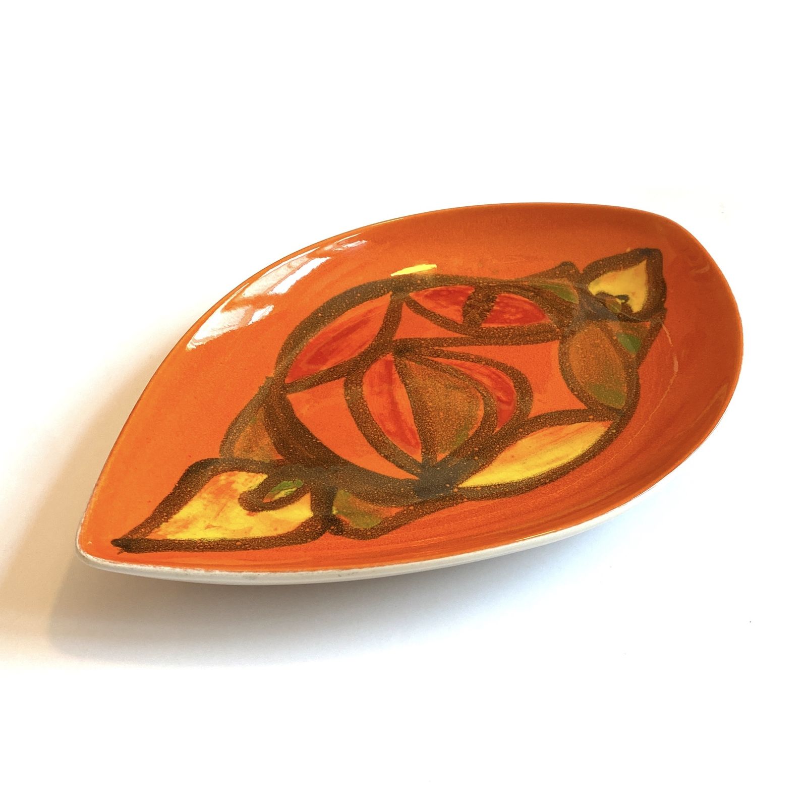 Poole Pottery Delphis Teardrop Dish door Anita Lawrence, Engels keramiek jaren 1970 photo for sale