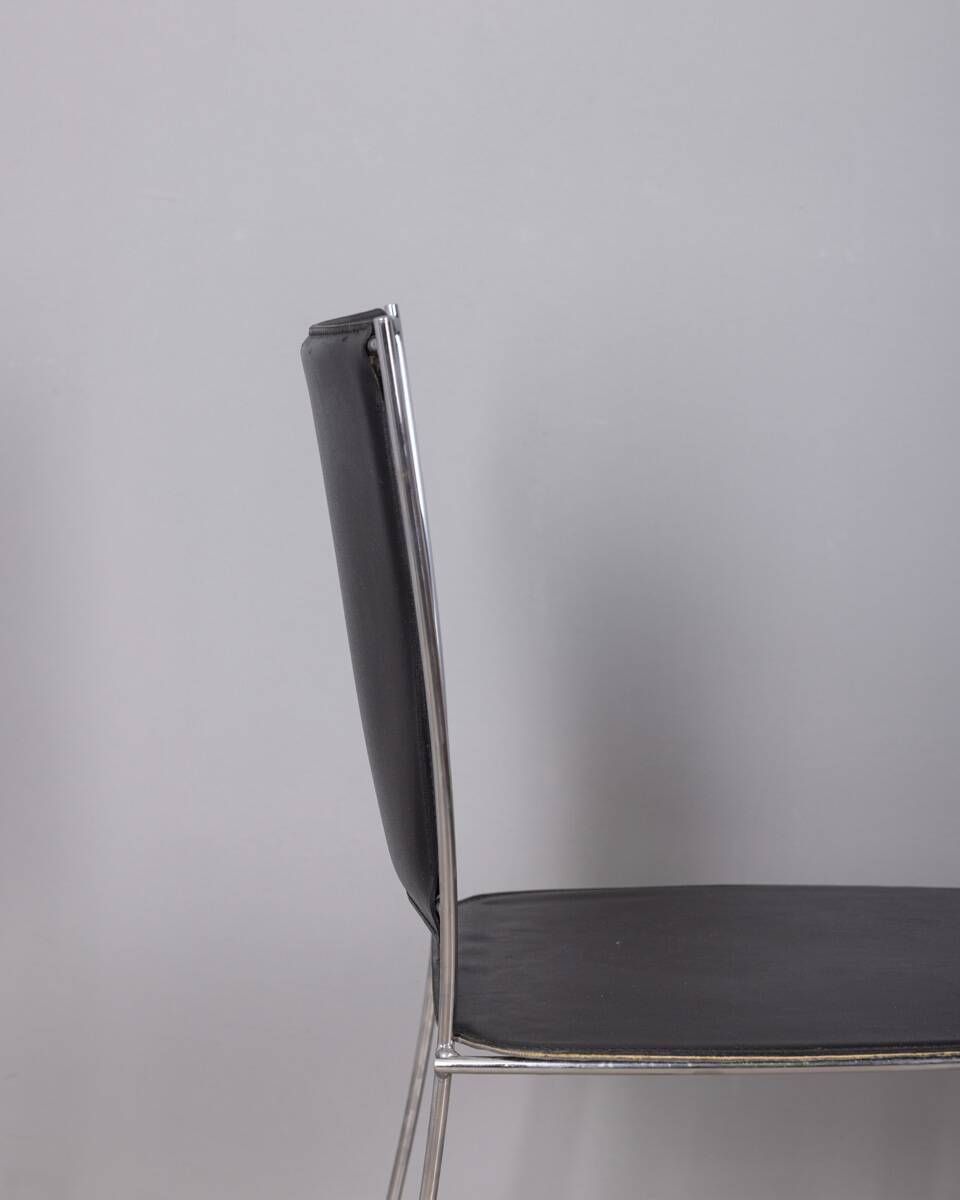 Furniture Pair Of Vintage Leather Chairs From The 1990s, Designed By Segis Italia photo