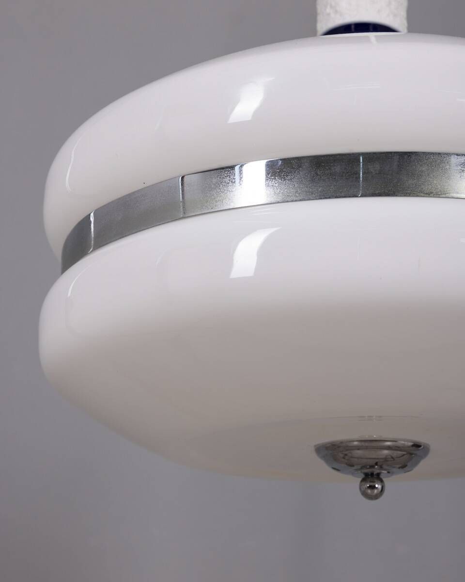 Vintage 1970s White Plastic Chandelier, Italian Design photo buy
