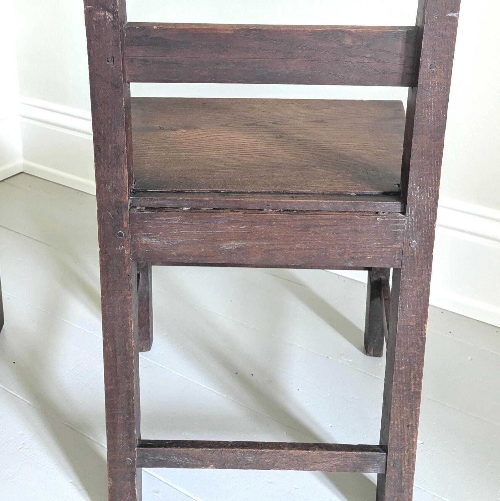 285.0 Antique Oak Georgian Country Side Chairs – Rustic Primitive C1800 photo