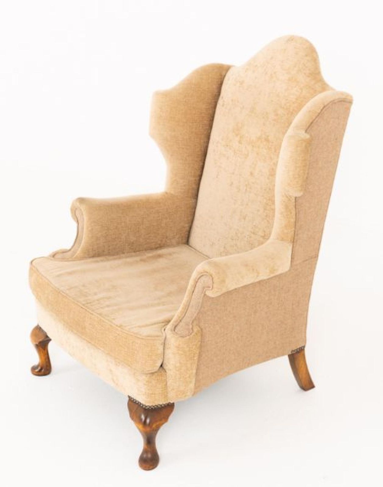 Pair Wing Back Chairs Georgian Revival Armchair photo 1450.0